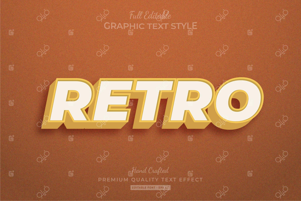 تاثیر متن وینتج قابل ویرایش