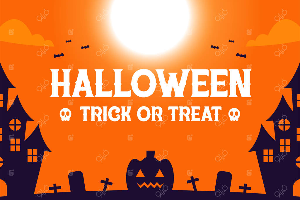 قالب طراحی گرافیکی ویژه هالووین: ساده، شیک و قابل تنظیم به دلخواه شما