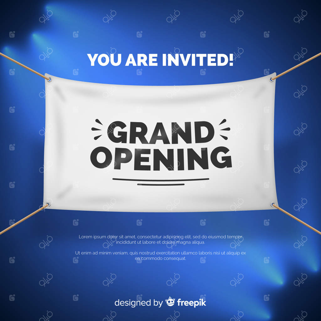 قالب بنر افتتاحیه بزودی با طراحی واقعی