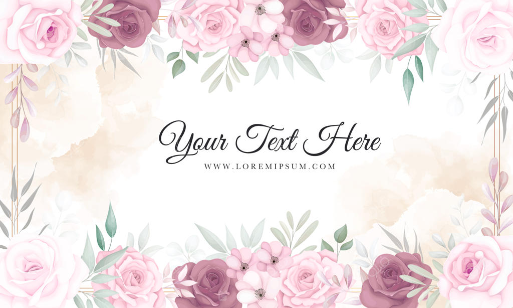 پس‌زمینه‌ی شیک با نقش‌ونگار گل‌های زیبا