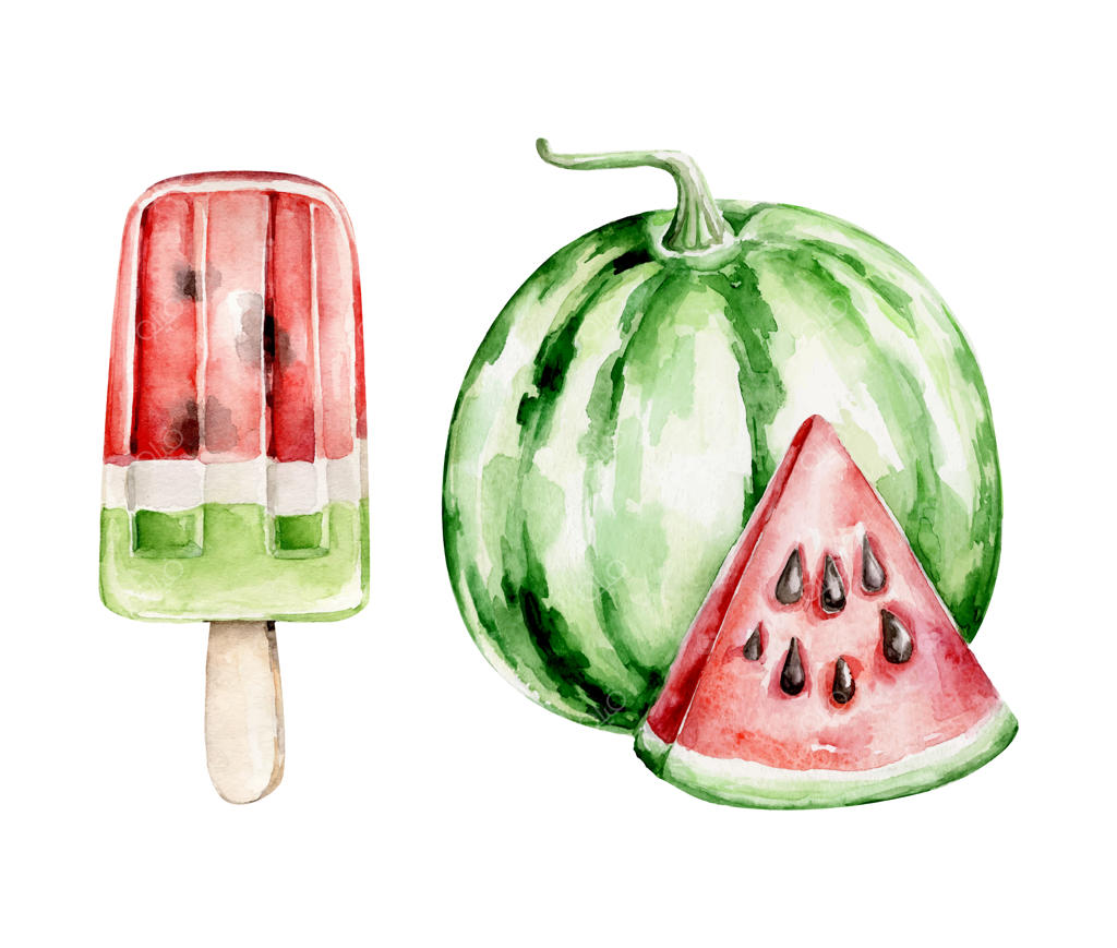 هندوانه و بستنی دست‌ساز