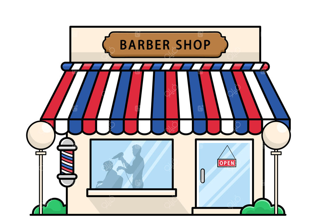 ساختمان آرایشگاه در شهر - تصویر وکتور