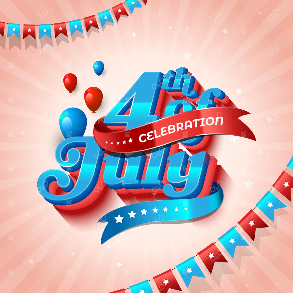 تصویر پس‌زمینه جشن روز استقلال آمریکا، ۴ جولای