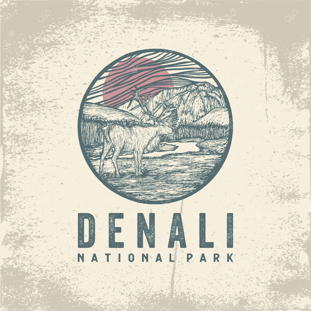 نشان نقاشی شده پارک ملی دنالی