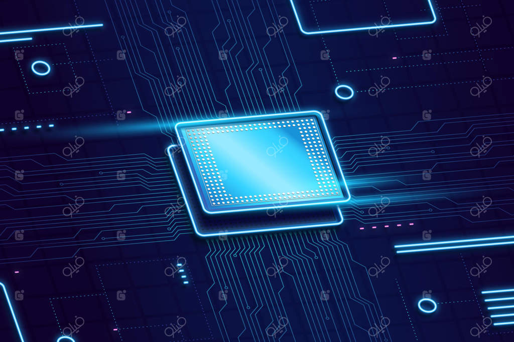 پس‌زمینه پردازنده ریزتراشه واقعی