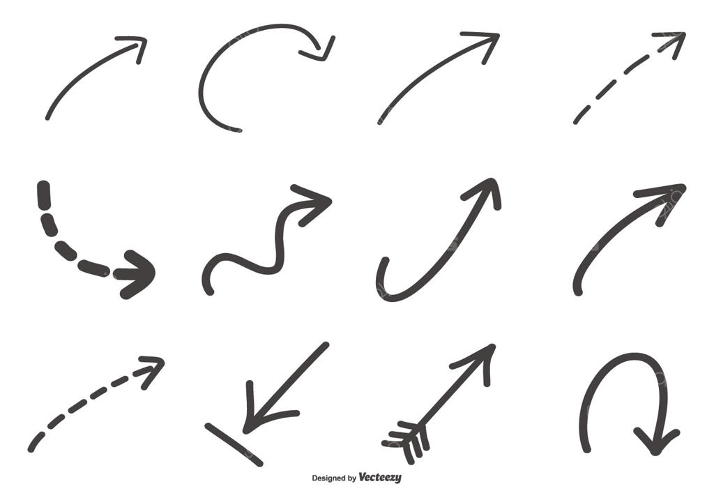 مجموعه‌ای از فلش‌های دست‌کشیده شد