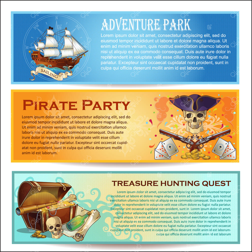 مجموعه بنرهای افقی دزدان دریایی