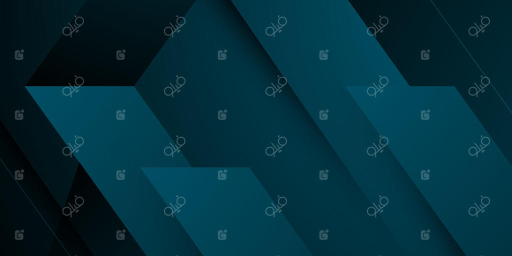 پس زمینه سه‌بعدی با اشکال پیکان مثلثی در آبی تیره. الگوی ساده و مدرن.