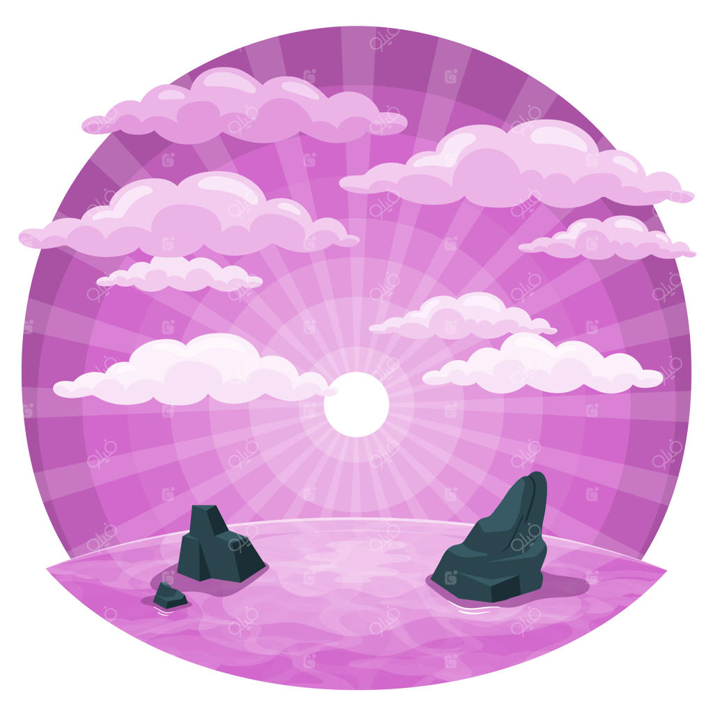 تصویرسازی مفهومی آسمان در هنگام طلوع خورشید