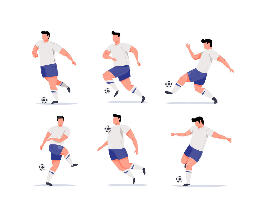 مجموعه‌ای از شخصیت‌های کارتونی فوتبالیست‌ها