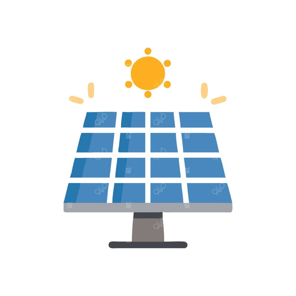 آیکون پنل‌های خورشیدی برای پایداری زیست‌محیطی