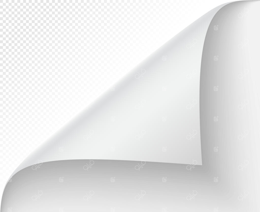 گوشه‌ی کاغذ خمیده: تصویر وکتور گوشه‌ی کاغذ خم، پیام خالی پیچ خورده، سایه‌ی برچسب و گوشه‌ی کاغذ تاب‌خورده و پیچیده‌شده