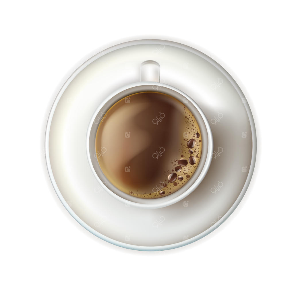 قهوه داغ با کف و نعلبکی