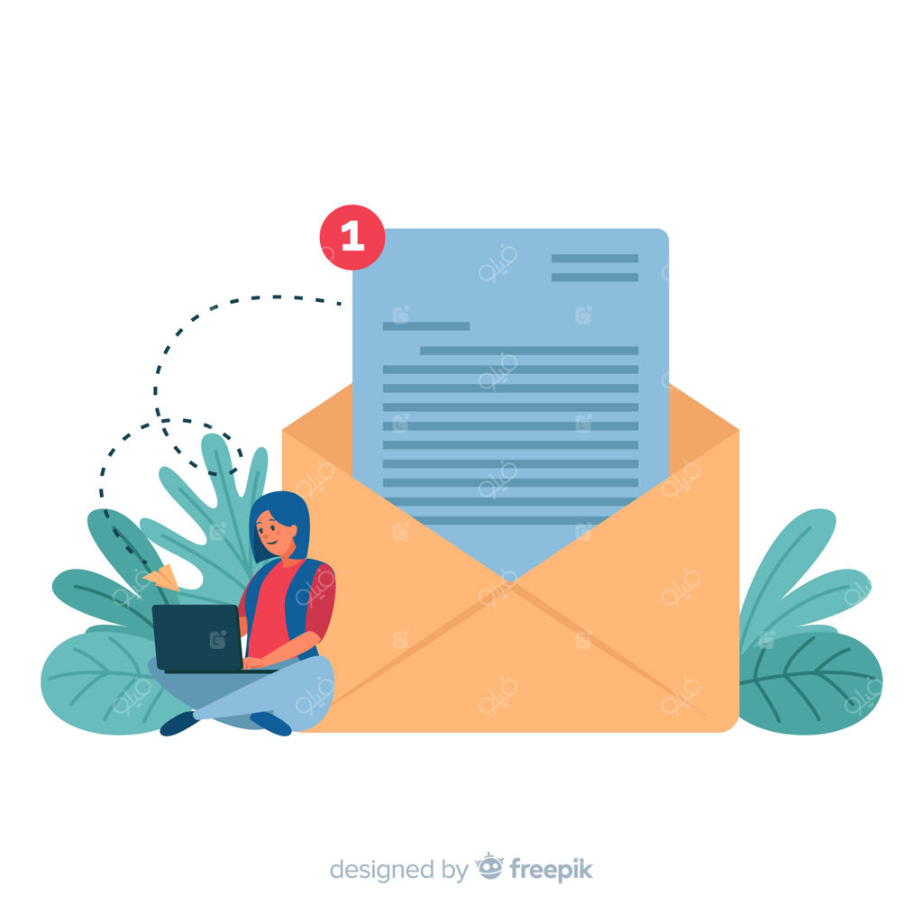 مفهوم پیام جدید برای صفحه فرود