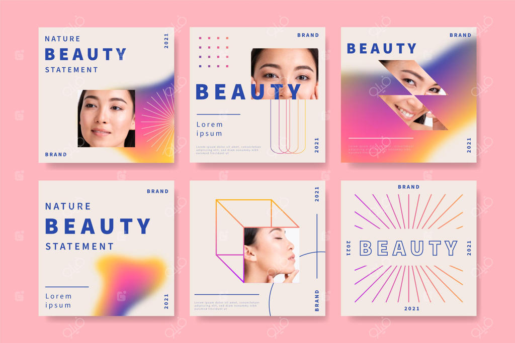 پک پست اینستاگرام با استایل گرادینت و زیبایی