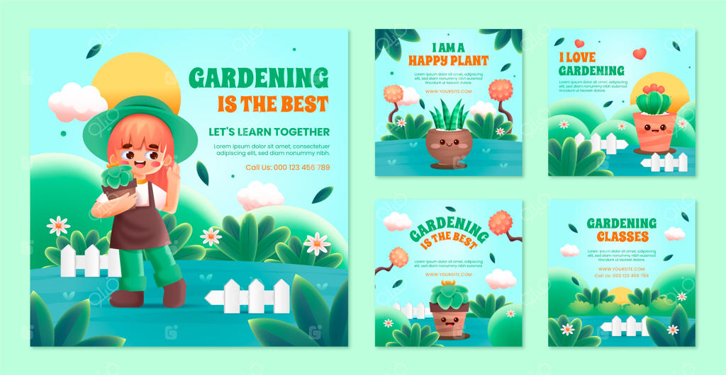 مجموعه پست‌های اینستاگرامی درباره باغبانی و کارهای حیاط