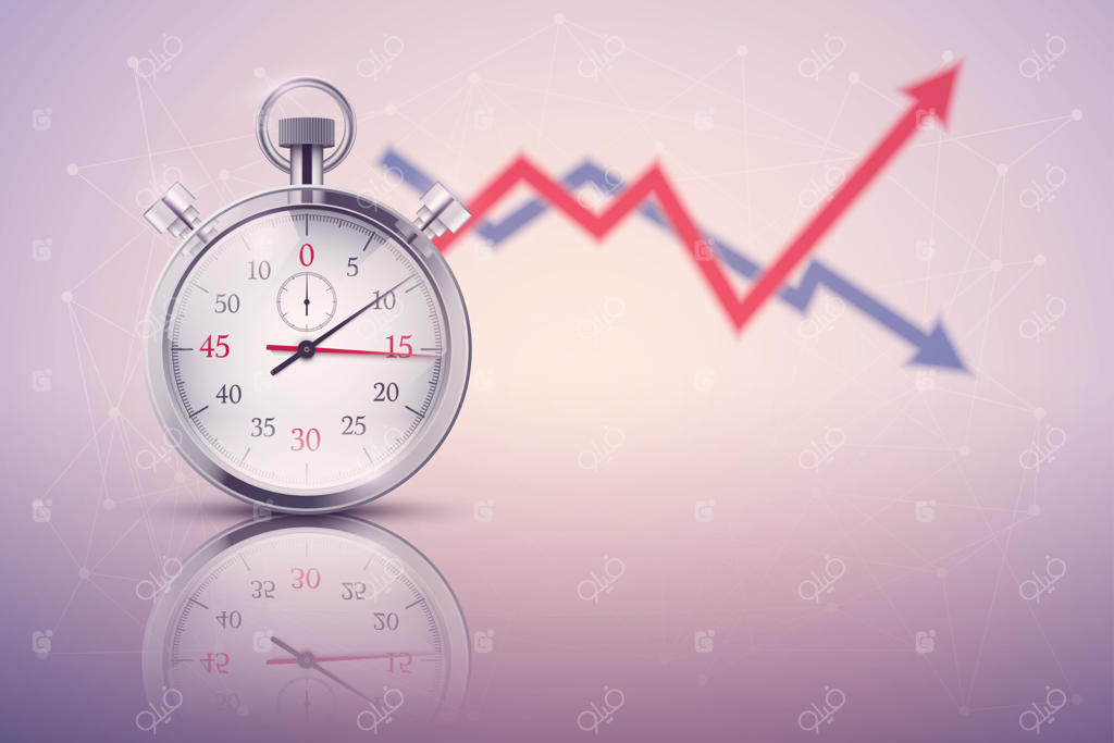 زمینه مدرن با کورنومتر آنالوگ.