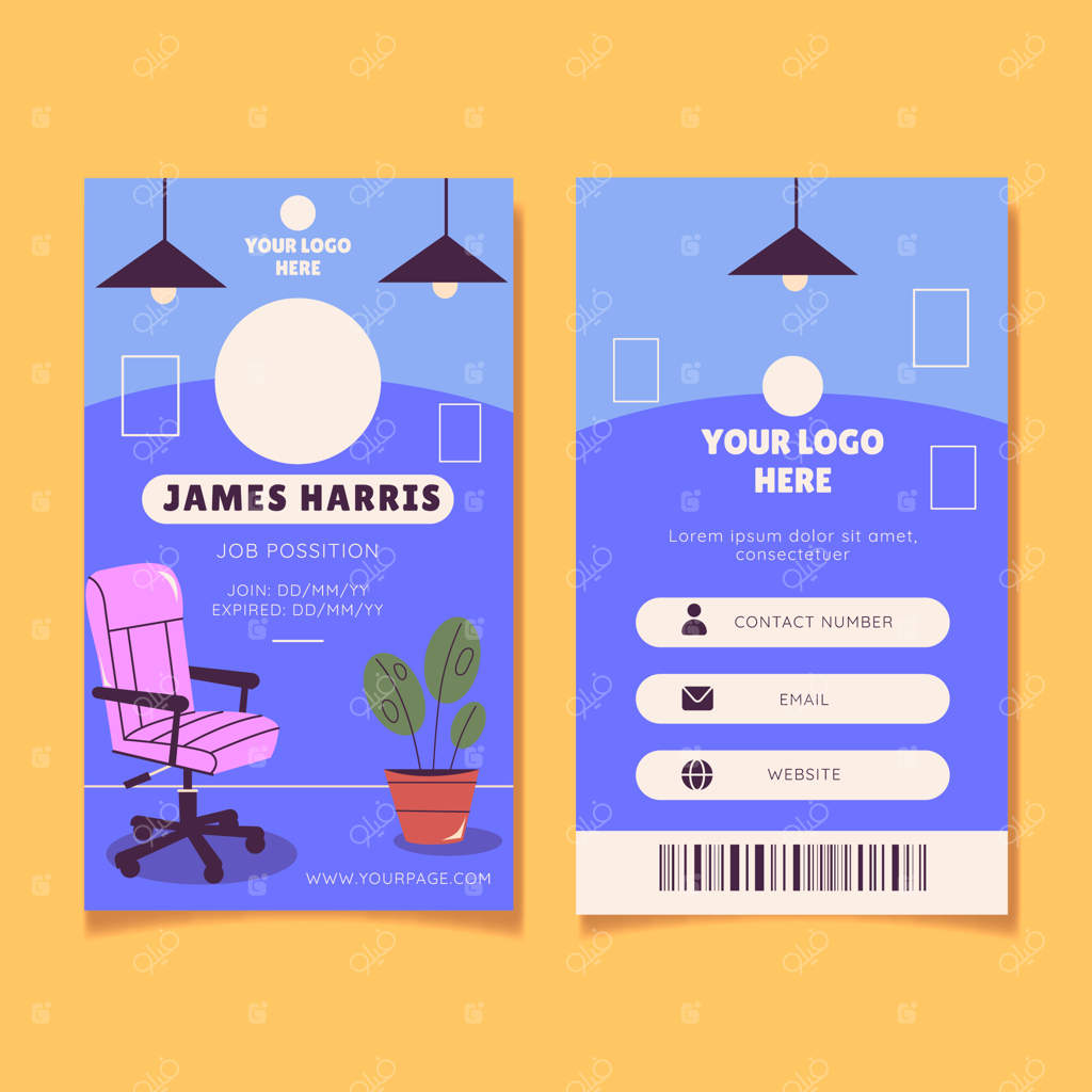 قالب کارت شناسایی دست‌ساز