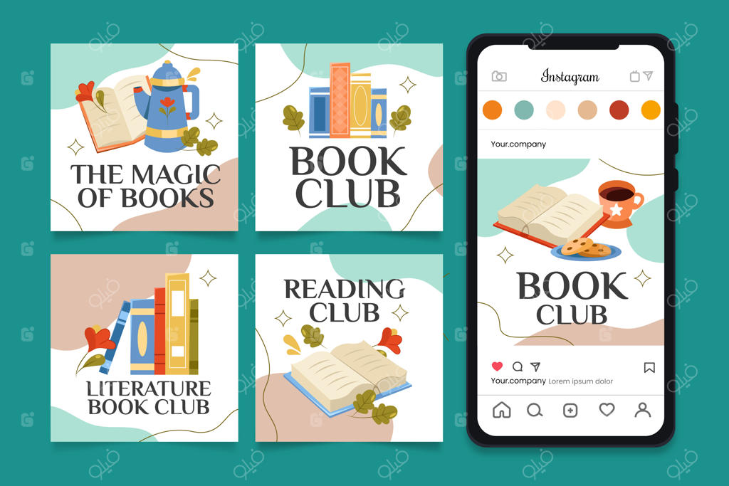 مجموعه پست‌های اینستاگرام باشگاه کتاب و ادبیات