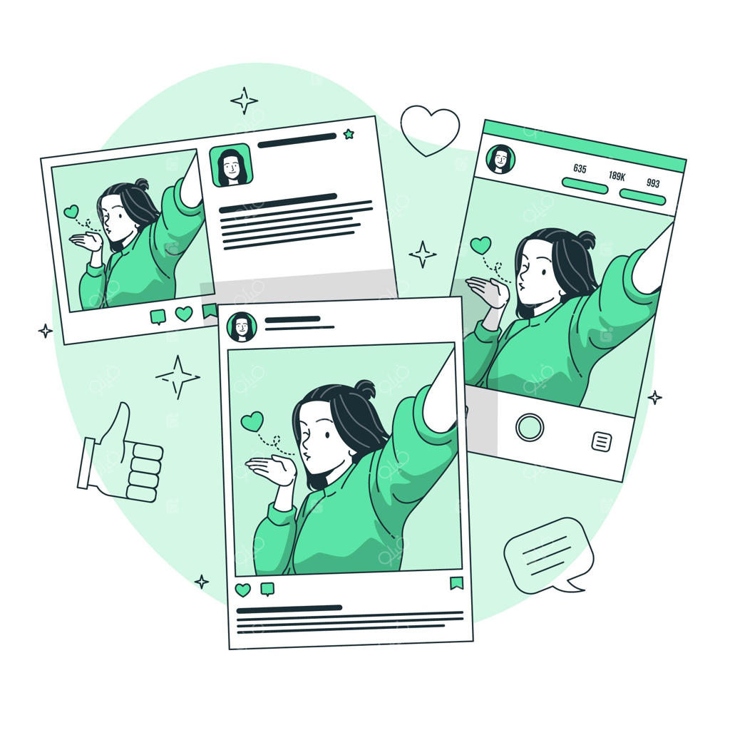 تصویرسازی مفهوم بروز رسانی شبکه‌های اجتماعی