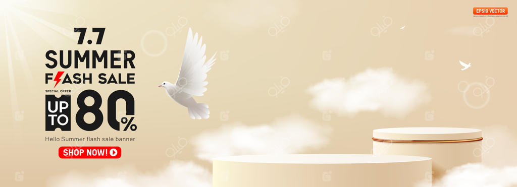 حراج هیجان‌انگیز تابستانی 7.7: تا 80٪ تخفیف بر روی محصولات حرفه‌ای وکتور