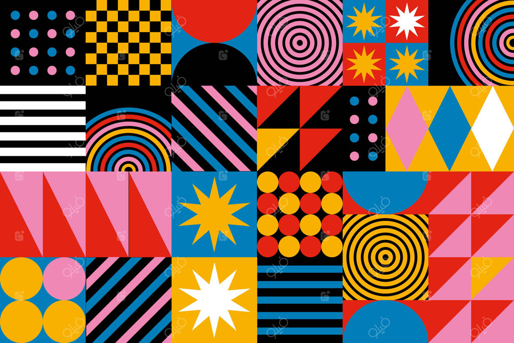 پس‌زمینه موزاییکی مسطح