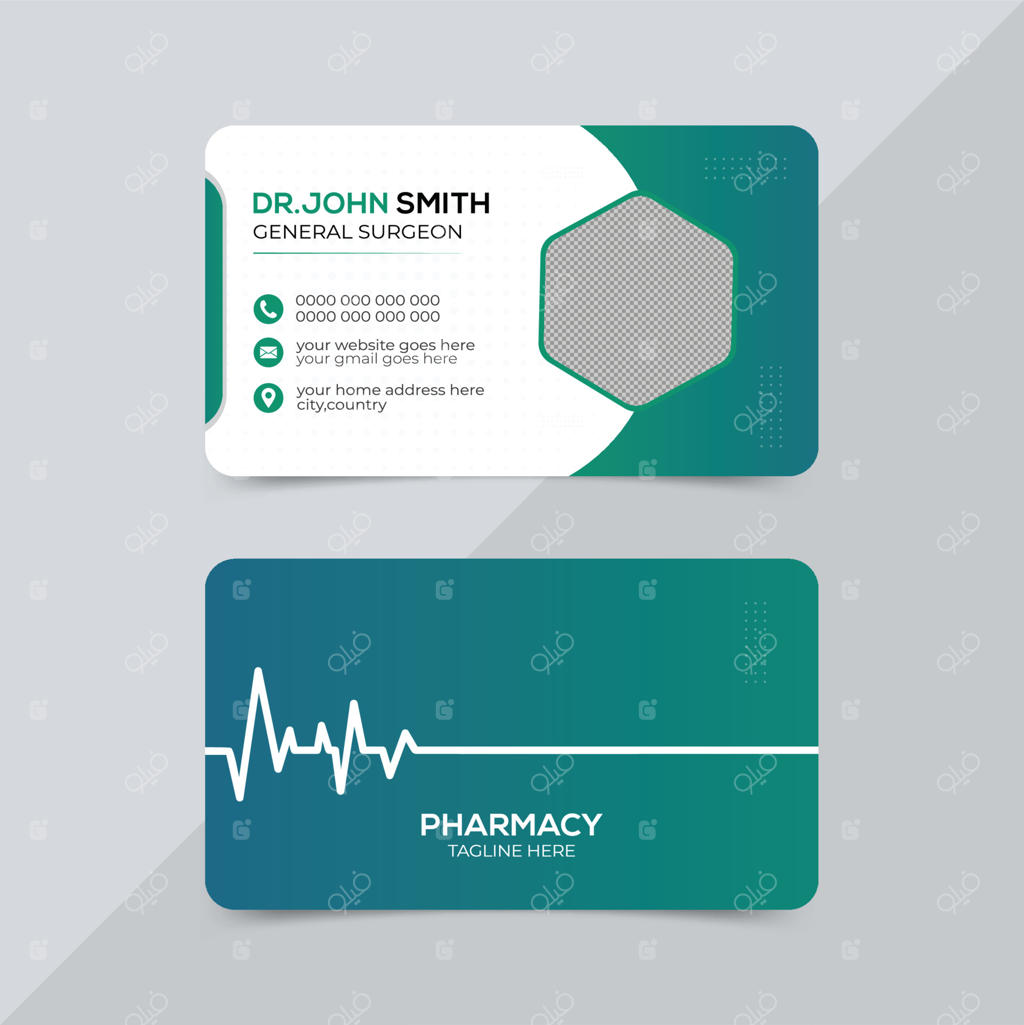 طراحی قالب کارت ویزیت دکتر مدرن در حوزه خدمات پزشکی