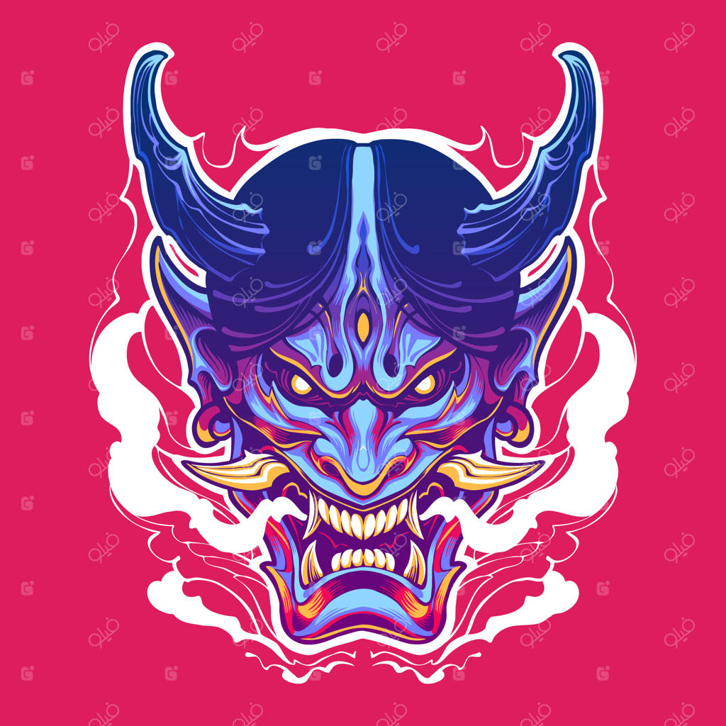 تصویرسازی وکتور ماسک ژاپنی