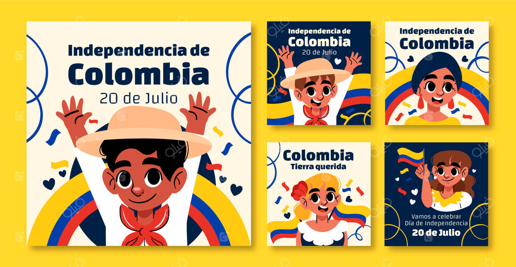 مجموعه استوری‌های اینستاگرام روز استقلال کلمبیا