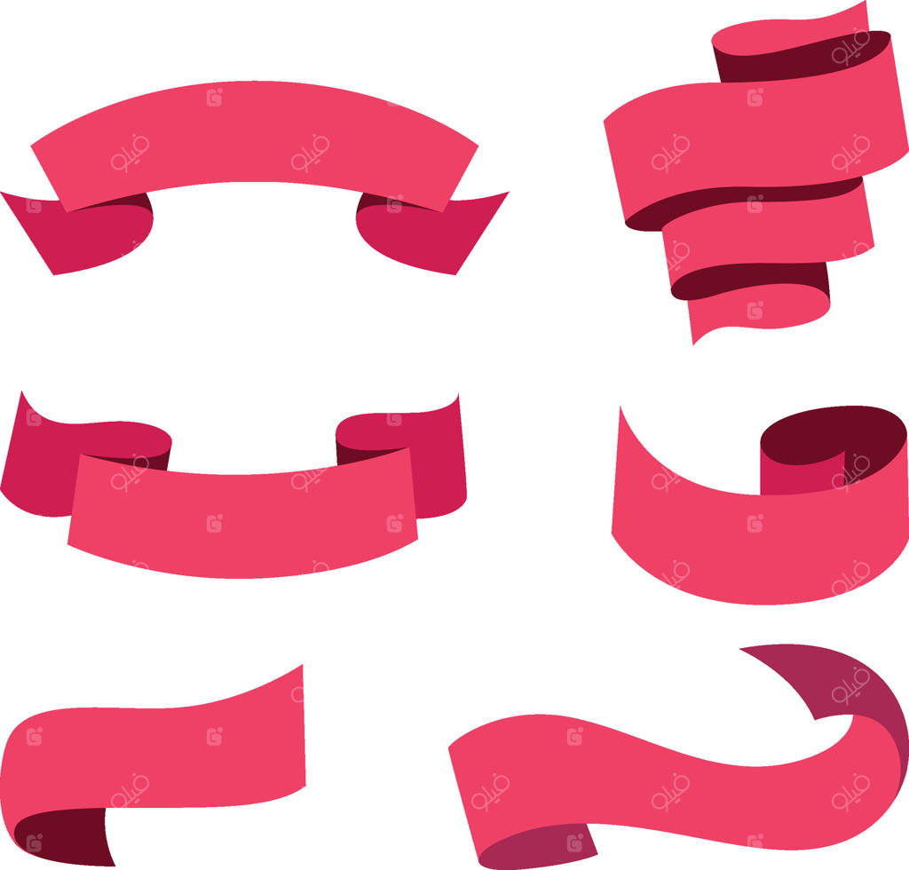 قالب طراحی مجموعه زیبا از روبان‌ها، برچسب‌ها و پاپیون‌ها به صورت EPS.