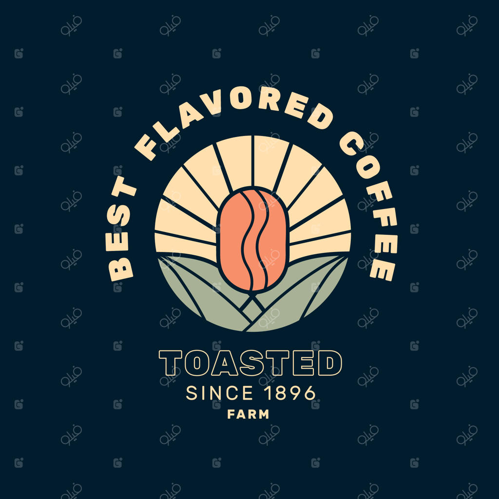 پترن لوگو برای مفهوم کسب‌وکار قهوه