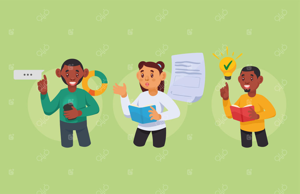 سه کاراکتر افراد تجاری