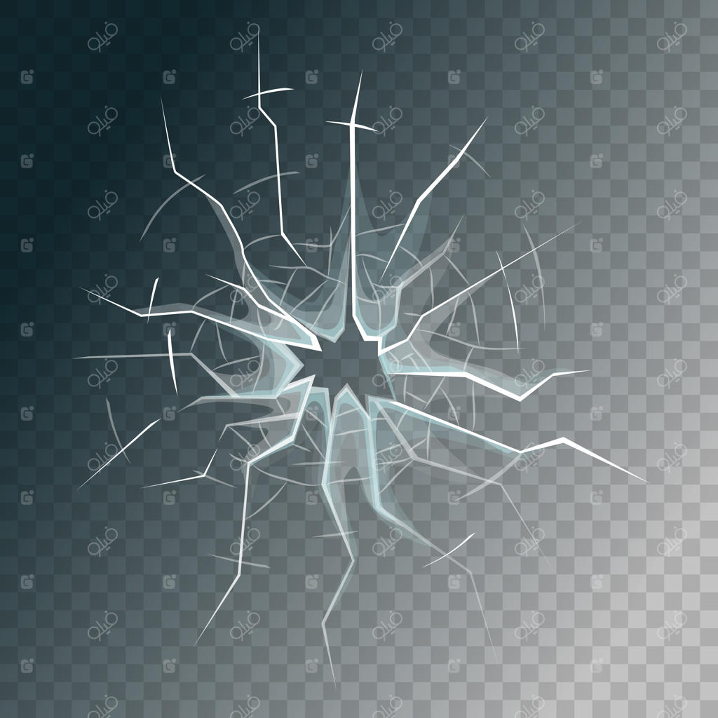 شیشه مات یا شیشه درب ورودی شکسته شده.