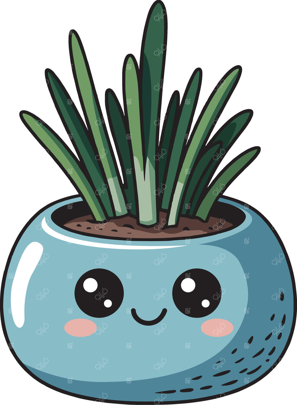 گلدان بامزه با لبخند