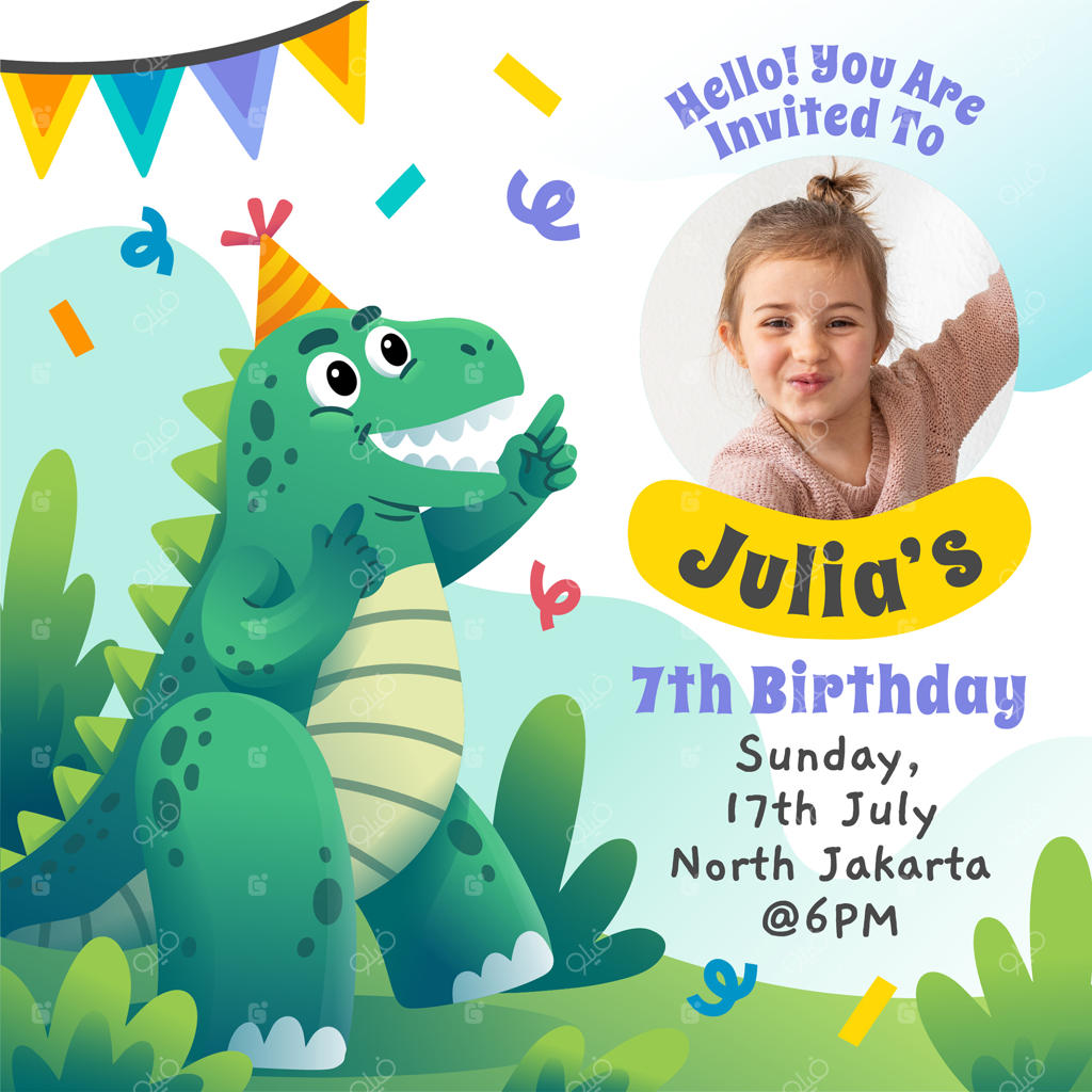 طراحی گرادیان کارت دعوت تولد