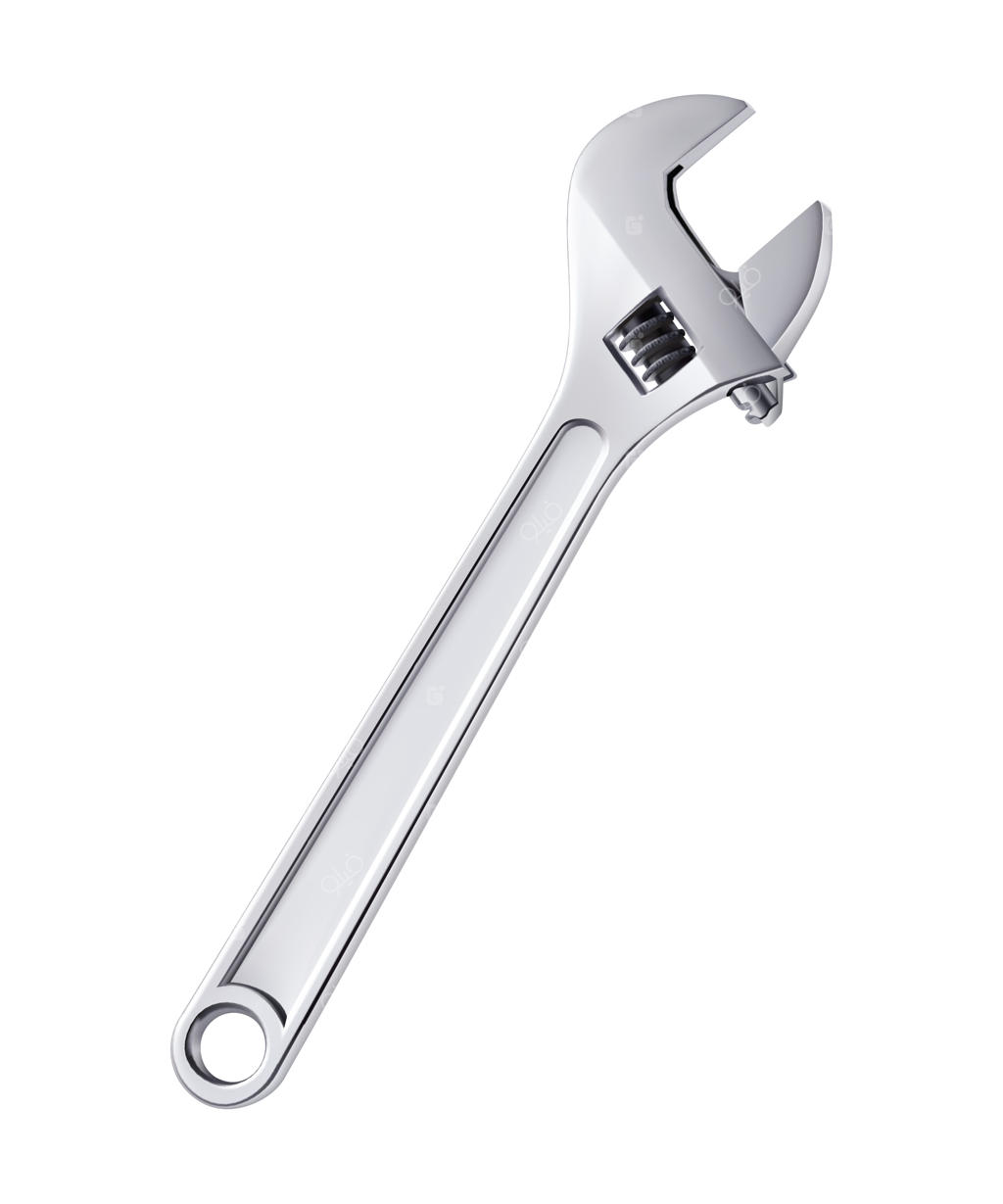 آچار فرانسه قابل تنظیم - تصویر واقعی و جدا شده