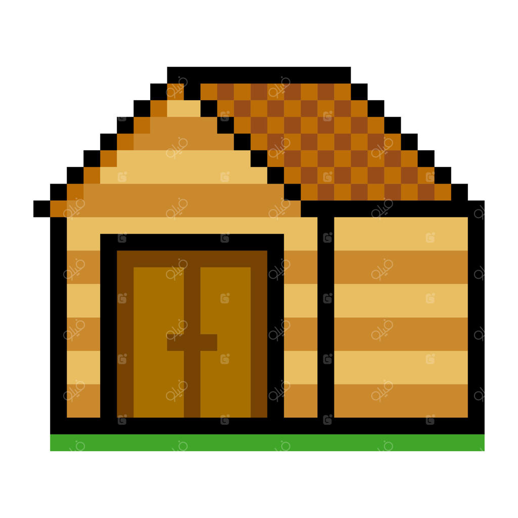 انباری باغ به سبک پیکسل آرت