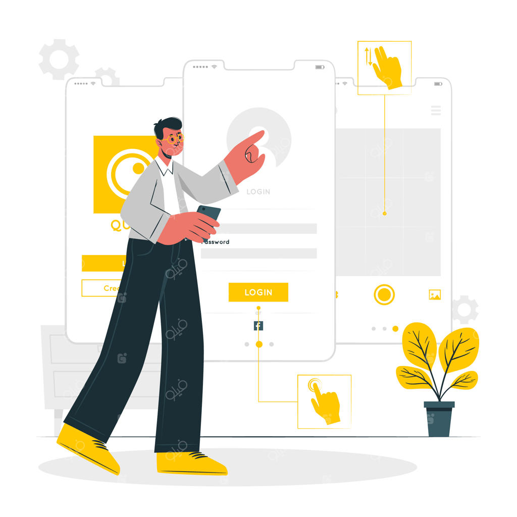 تصویرسازی مفهوم طراحی تعامل