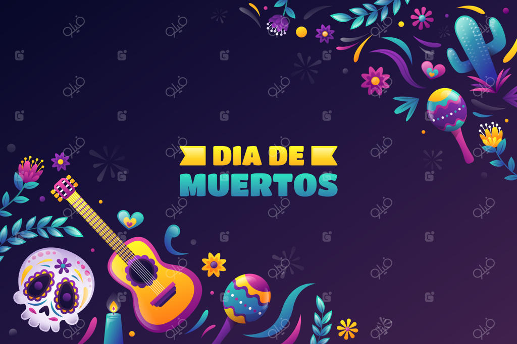 پس‌زمینه گرادیانی برای جشن روز مردگان