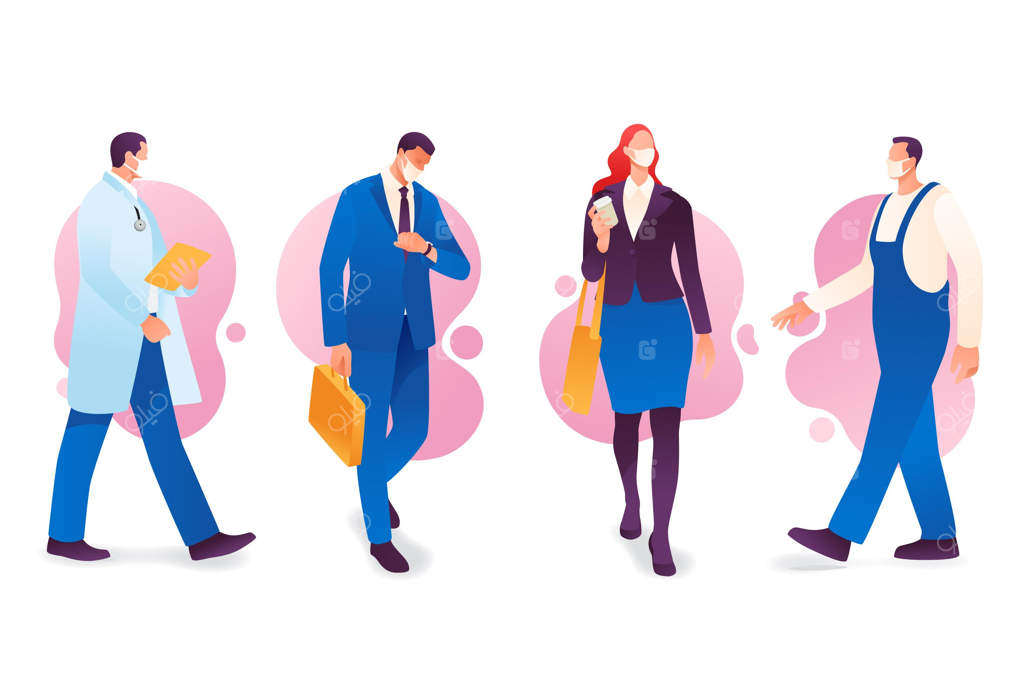 تصویر بازگشت مردم به محل کار