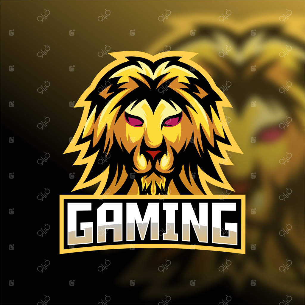 طراحی وکتور لوگوی گیمینگ شیر الکترونیک