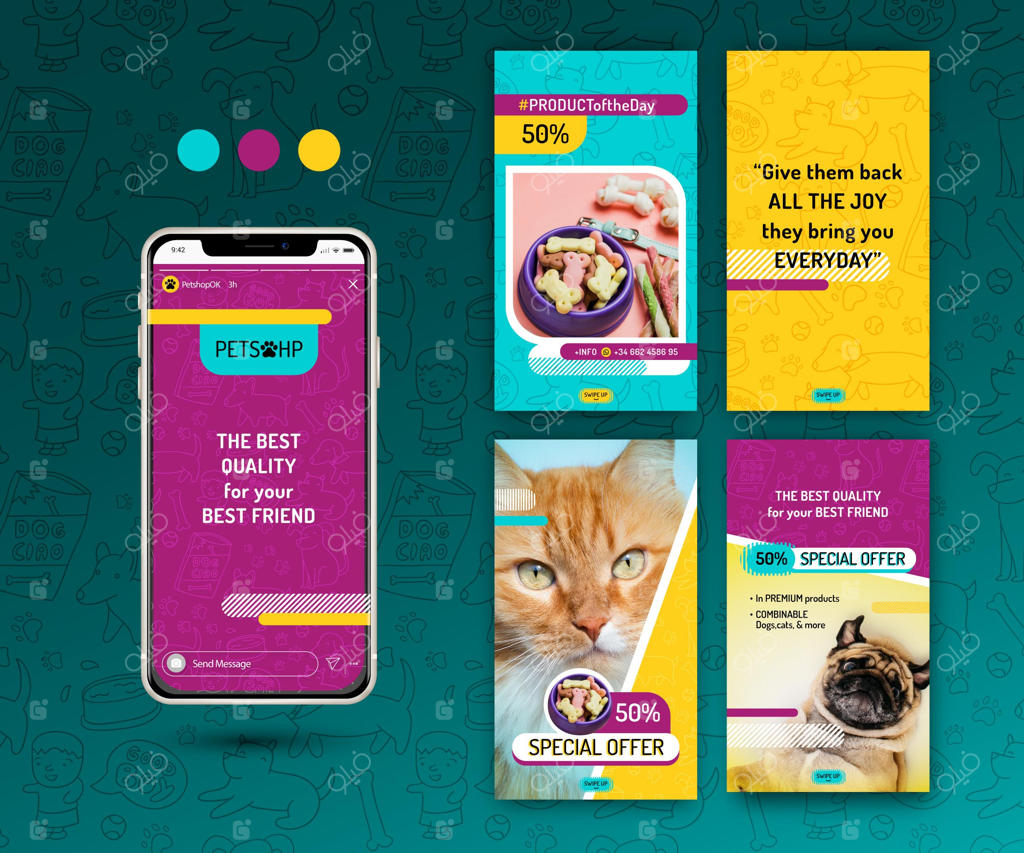 داستان‌های اینستاگرامی غذای حیوانات خانگی