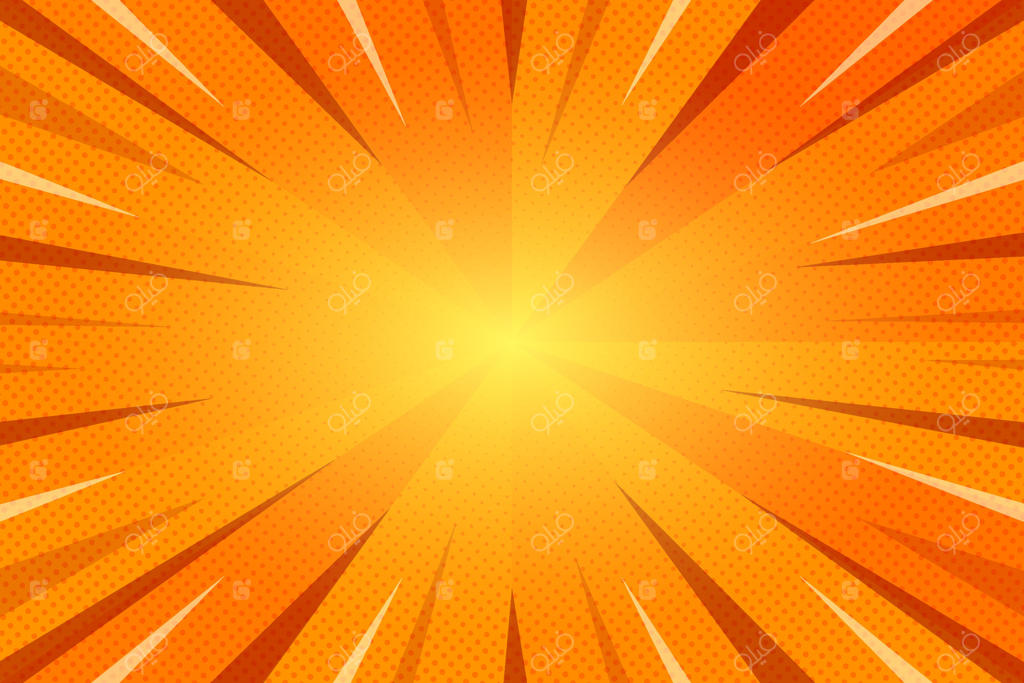 گرافیک درخشان خورشید در تناژ نارنجی و زرد با فرمت وکتور حرفه‌ای