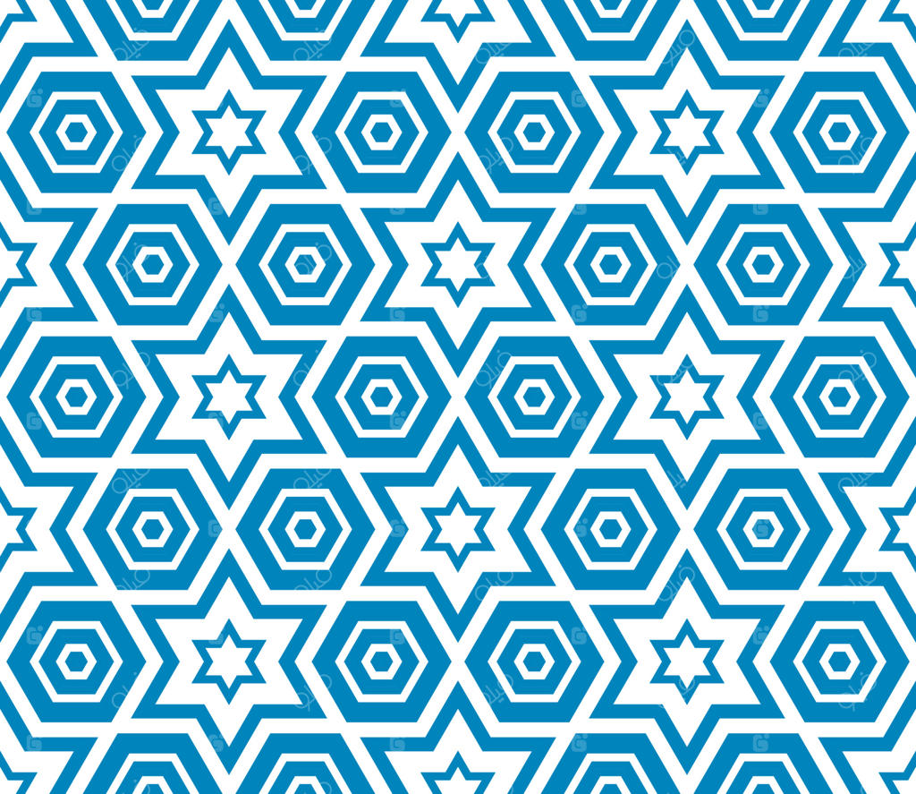 طرح بی‌نظیر هندسی جادویی با الگوهای شش‌ضلعی و مثلثی. پس‌زمینه‌ موزاییکی خلاقانه.