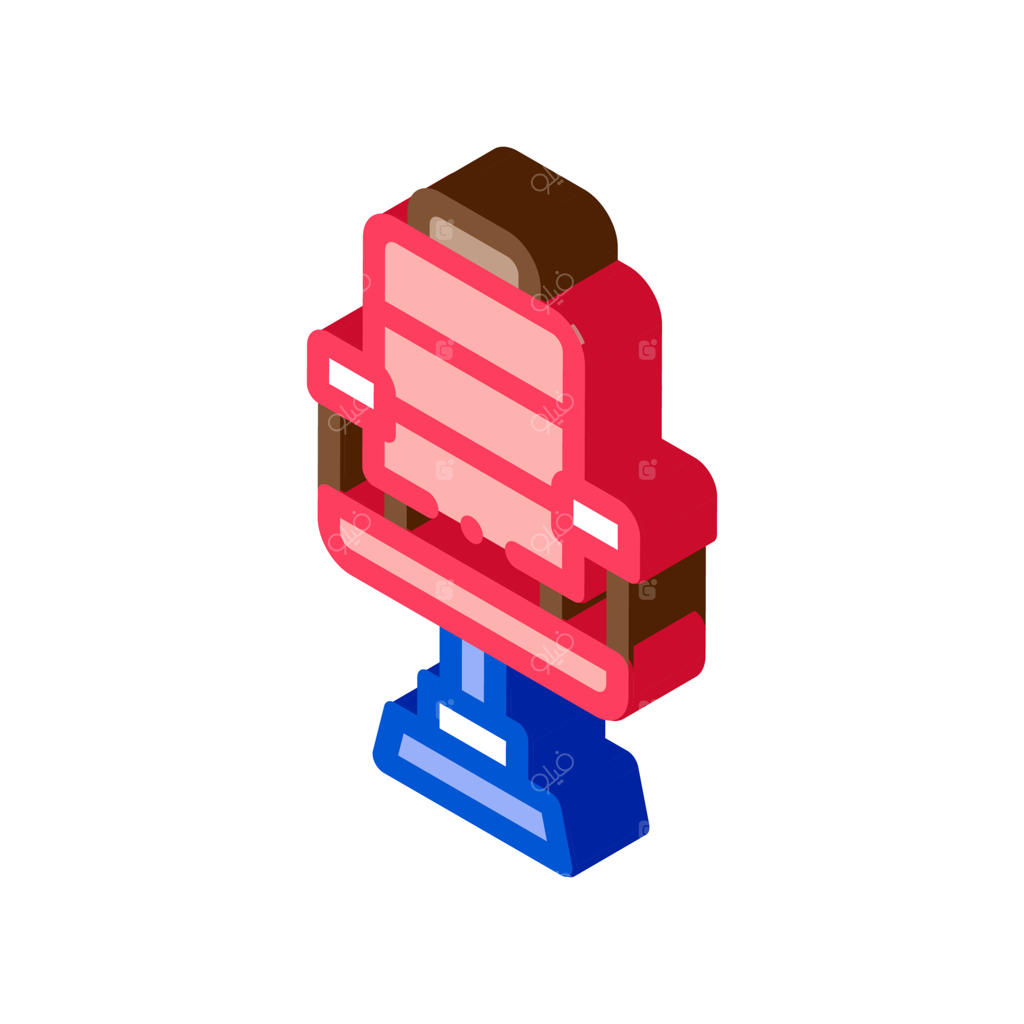 آیکون ایزومتریک صندلی آرایشگاه - تصویر وکتوری