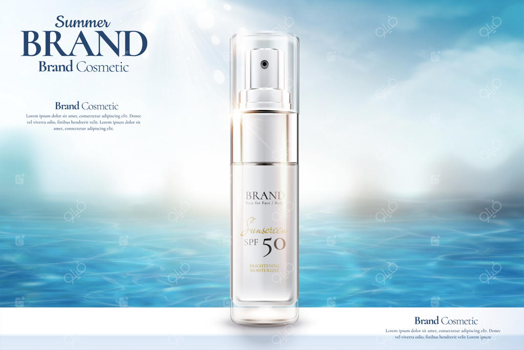 تبلیغات بطری اسپری لوازم آرایشی