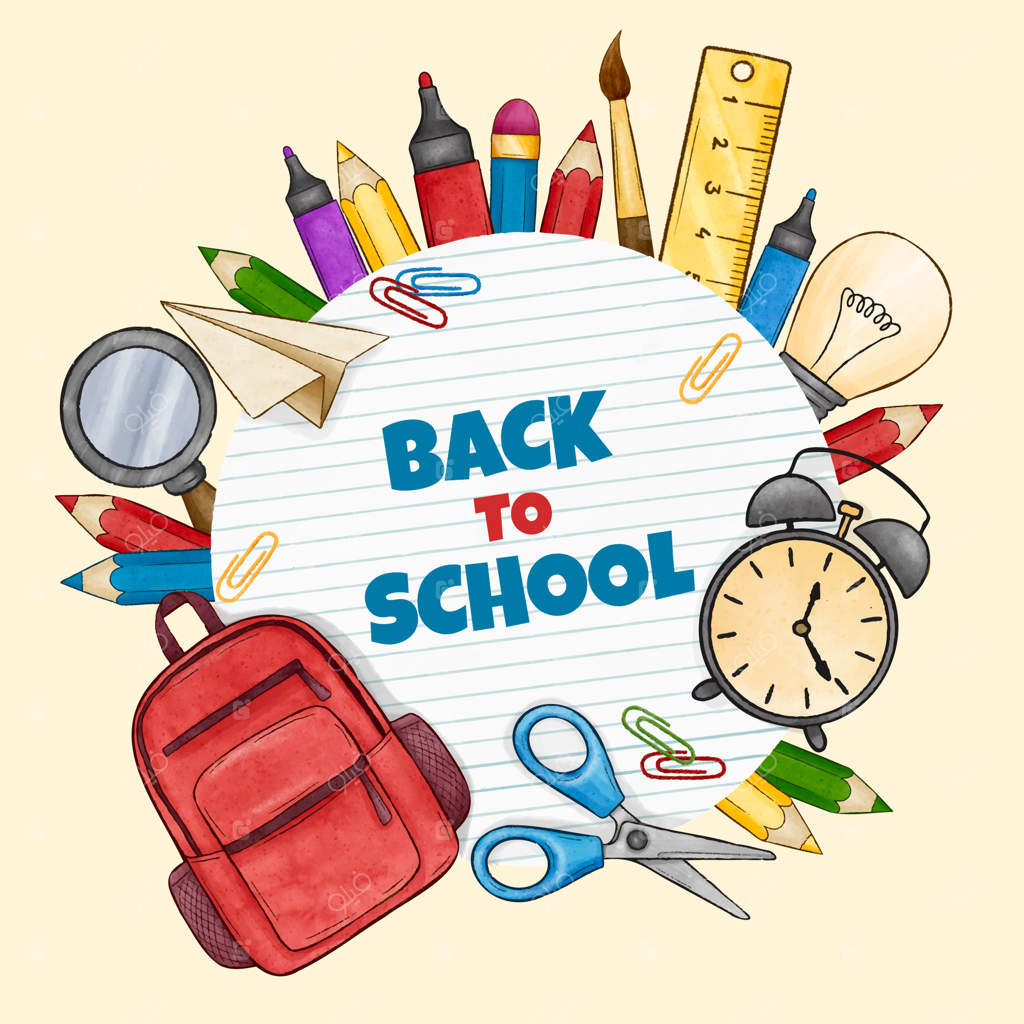 تصویر آبرنگی بازگشت به مدرسه