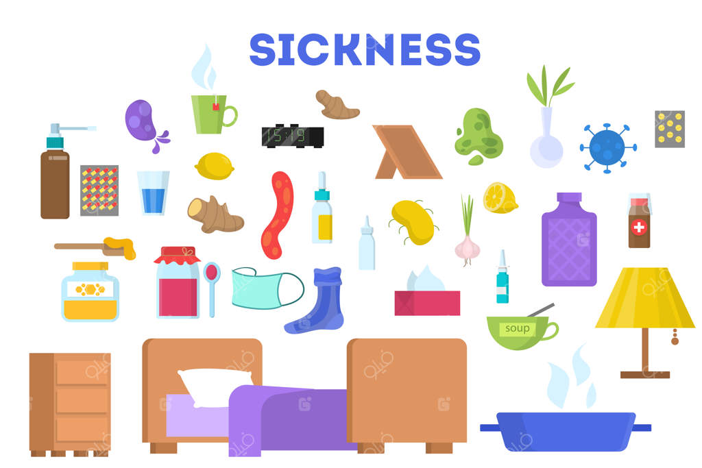 تجهیزات برای شخصیت بیمار: غذا و دارو