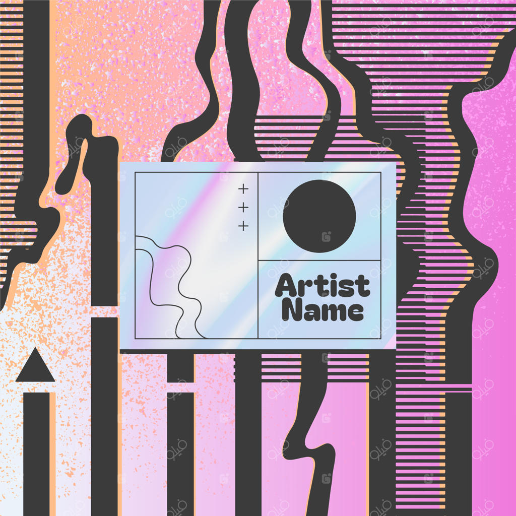 الگوی جلد آلبوم با طراحی گرادیانت