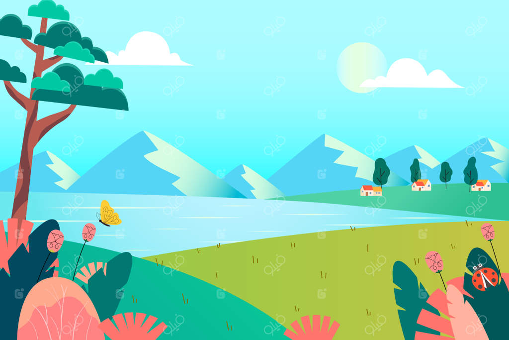 تصویر زیبا از منظره طبیعی بهاری